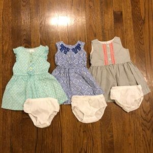 Carter’s dresses; set of 3; size: 9m